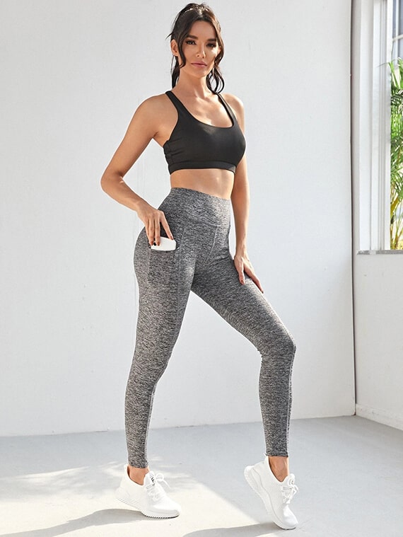 Sport Leggings Grey - With Pocket (4)